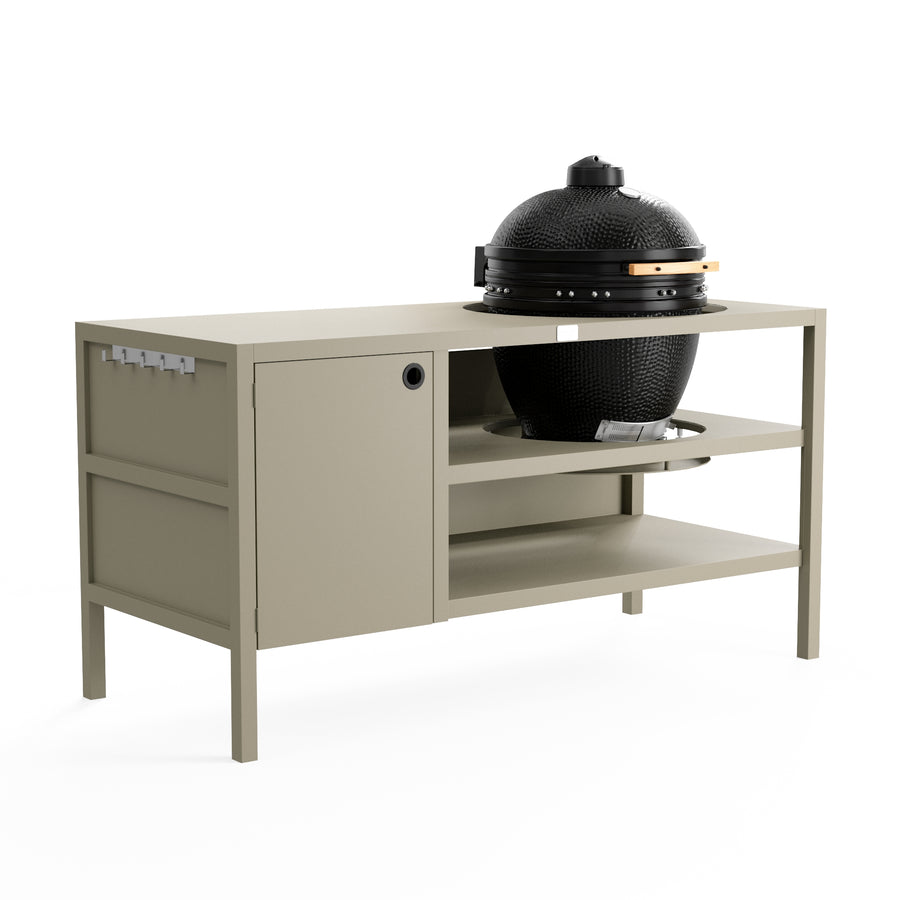 UMAMI Buitenkeuken Module 3 voor kamado + Kamado SUMO Midi, beige / zwart