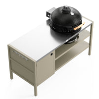 UMAMI Buitenkeuken Module 3 voor kamado + Kamado BONO Limited, beige / roestvrij staal / zwart