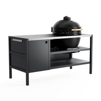 UMAMI Buitenkeuken Module 3 voor kamado + Kamado BONO Limited, zwart / roestvrij staal
