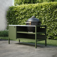 UMAMI Buitenkeuken Module 3 voor kamado + Kamado BONO Limited, groen / roestvrij staal