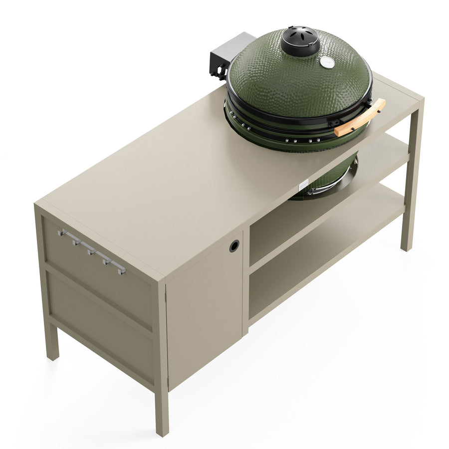 UMAMI Utekök Modul 3 för kamado + Kamado SUMO Maxi, beige / grön