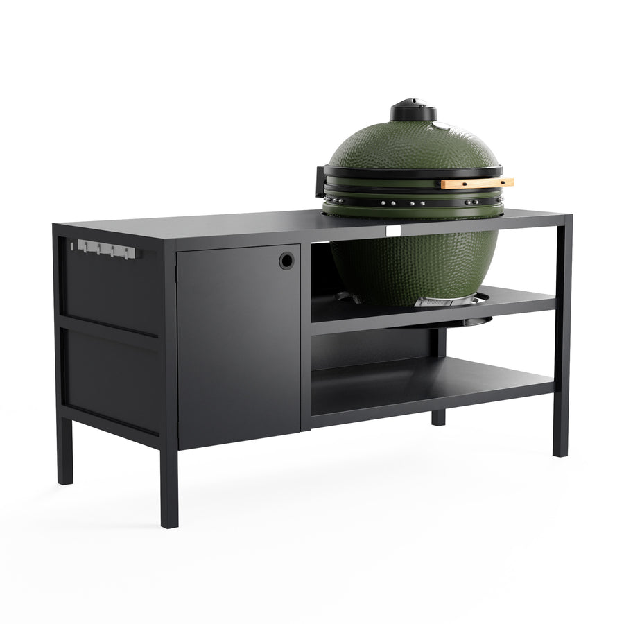 UMAMI Buitenkeuken Module 3 voor kamado + Kamado SUMO Maxi, zwart / groen