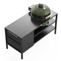 UMAMI Buitenkeuken Module 3 voor kamado + Kamado SUMO Maxi, zwart / groen
