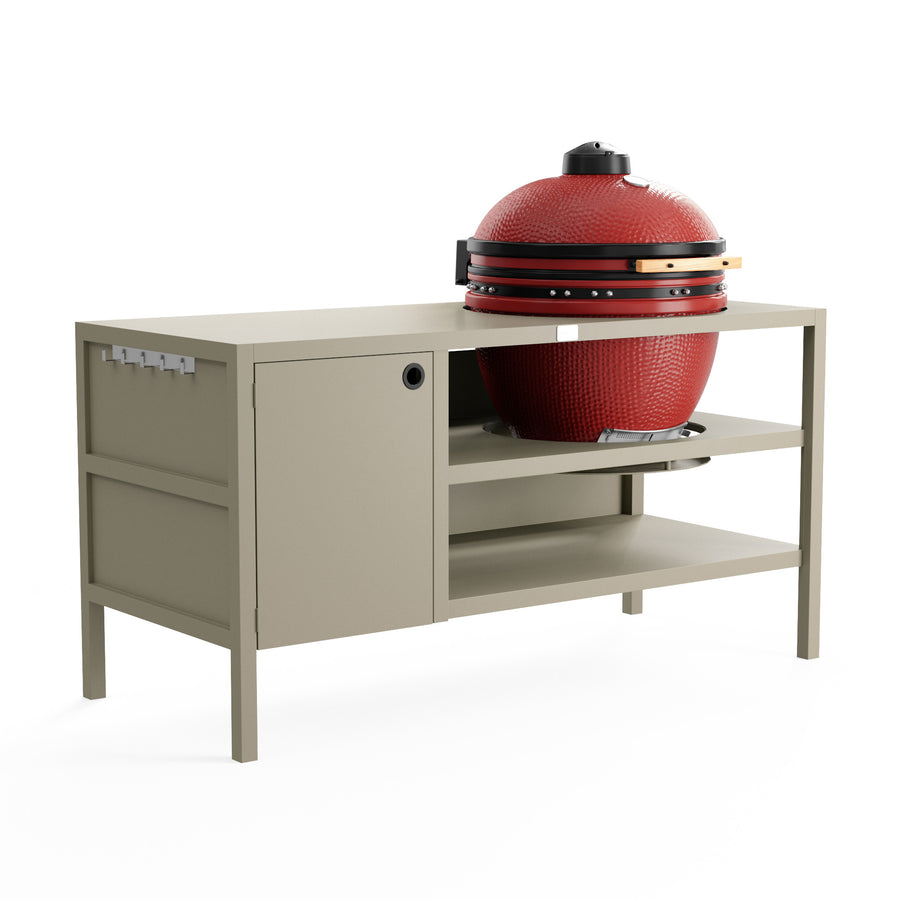 UMAMI Buitenkeuken Modul 3 voor kamado + Kamado BONO Limited, beige / rood