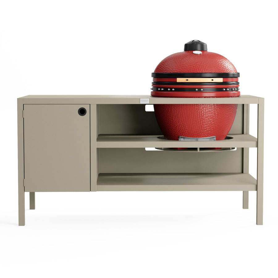 UMAMI Buitenkeuken Modul 3 voor kamado + Kamado BONO Limited, beige / rood