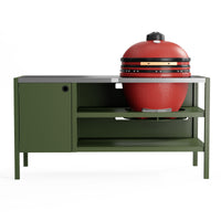 UMAMI Buitenkeuken Module 3 voor kamado + Kamado BONO Limited, groen / roestvrij staal / rood