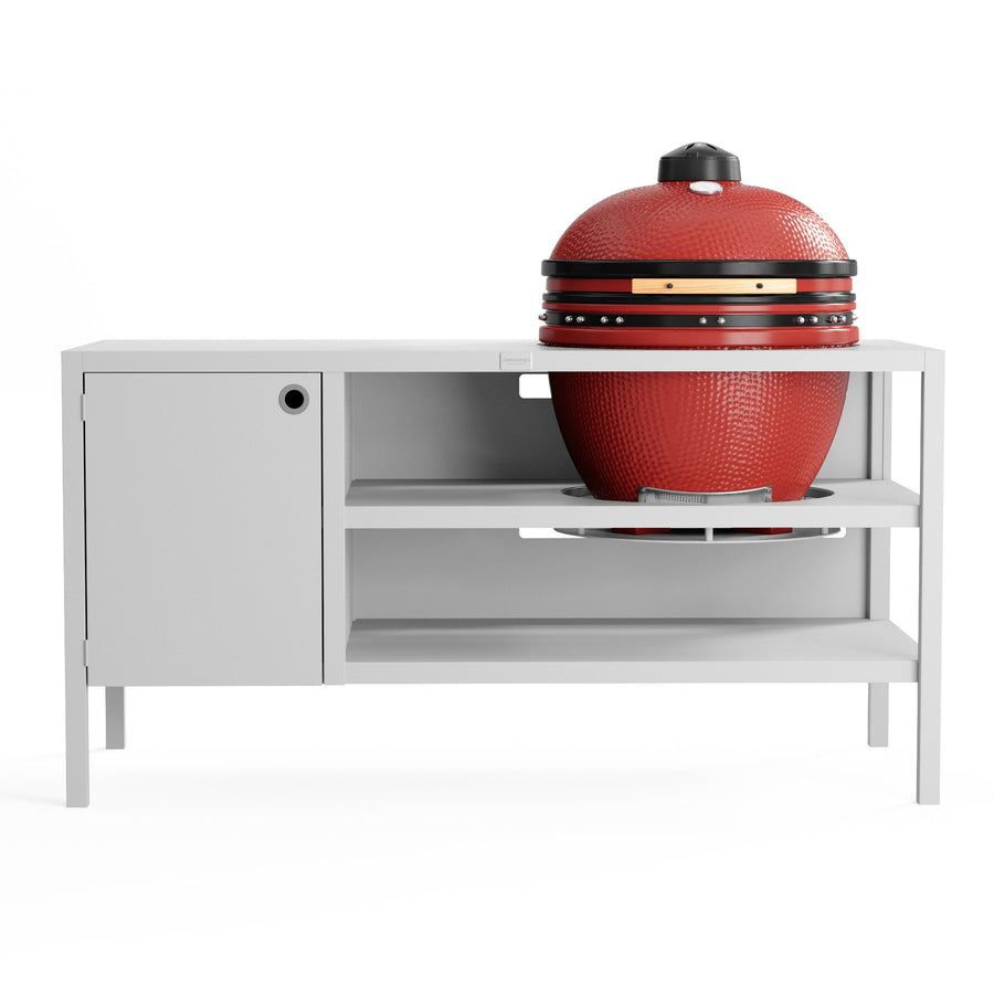 UMAMI Buitenkeuken Modul 3 voor kamado + Kamado BONO Limited, wit / rood