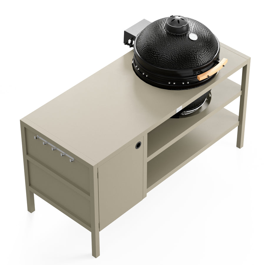 UMAMI Buitenkeuken Modul 3 voor kamado + Kamado BONO Limited, beige / zwart