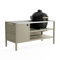 UMAMI Buitenkeuken Module 3 voor kamado + Kamado BONO Limited, beige / roestvrij staal / zwart