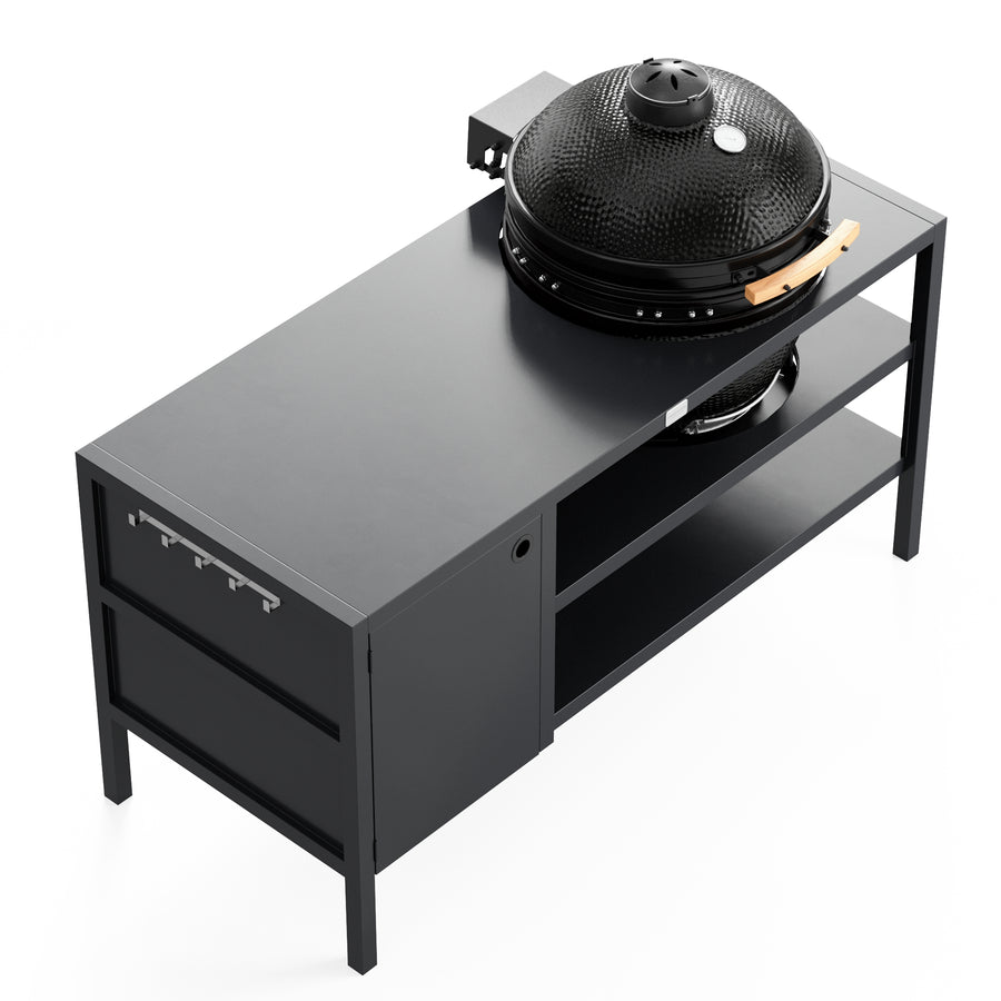 UMAMI Buitenkeuken Module 3 voor kamado + Kamado SUMO Maxi, zwart