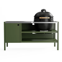 UMAMI Buitenkeuken Module 3 voor kamado + Kamado BONO Limited, groen / roestvrij staal