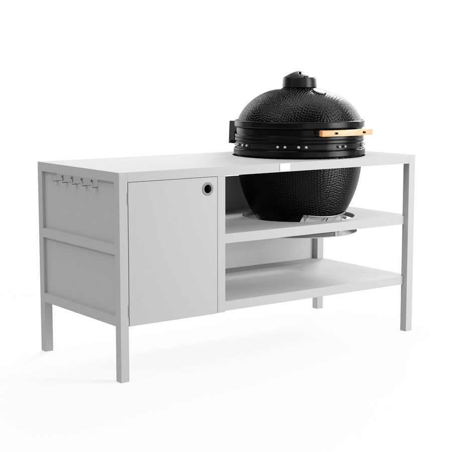 UMAMI Buitenkeuken Modul 3 voor kamado + Kamado BONO Limited, wit / zwart