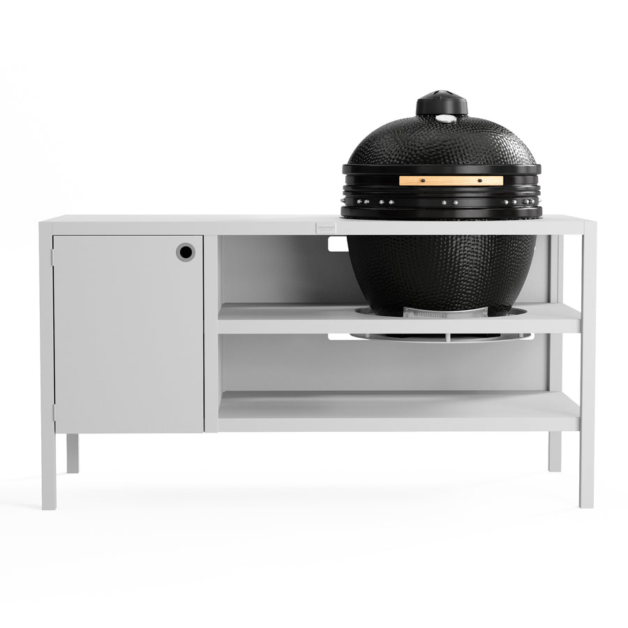 UMAMI Buitenkeuken Modul 3 voor kamado + Kamado BONO Limited, wit / zwart