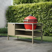 UMAMI Buitenkeuken Module 3 voor kamado + Kamado BONO Limited, beige / roestvrij staal / rood