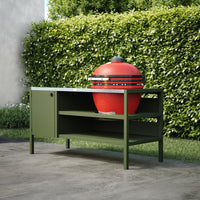 UMAMI Buitenkeuken Module 3 voor kamado + Kamado BONO Limited, groen / roestvrij staal / rood