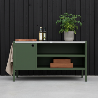 UMAMI buitenkeukenpakket, wasmodule en module 3, groen/roestvrij