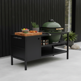 UMAMI Buitenkeuken Module 3 voor kamado + Kamado SUMO Maxi, zwart / groen