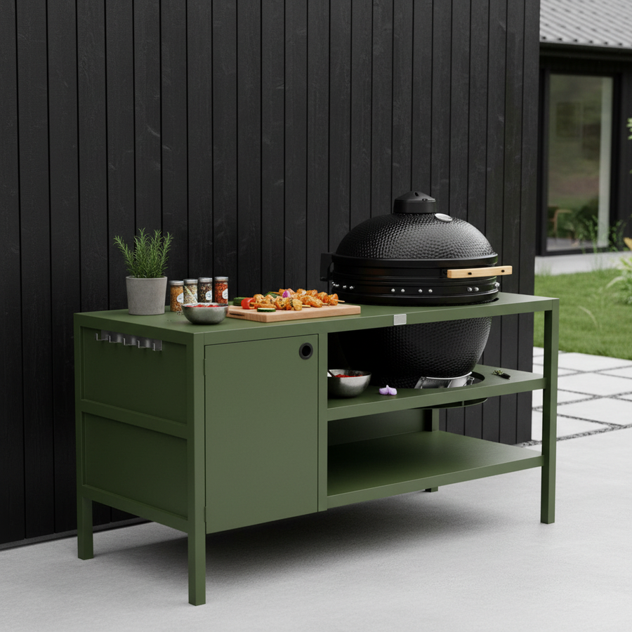 UMAMI Buitenkeuken Module 3 voor kamado + Kamado BONO Limited, groen / zwart