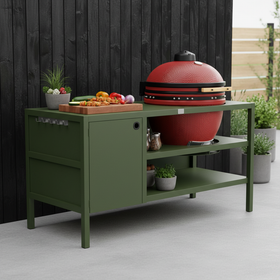 UMAMI Buitenkeuken Module 3 voor kamado + Kamado BONO Limited, groen / rood