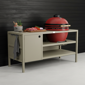 UMAMI Buitenkeuken Module 3 voor kamado + Kamado BONO Limited, beige / rood