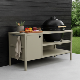 UMAMI Buitenkeuken Module 3 voor kamado + Kamado SUMO Maxi, beige / zwart