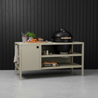 UMAMI Buitenkeuken Module 3 voor kamado + Kamado SUMO Midi, beige / zwart