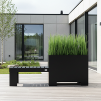 BOTANI bank en bloempot, zwart