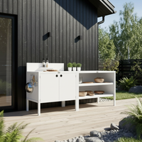 Speciale prijs UMAMI buitenkeuken module 1 + 2 inclusief hoes, wit