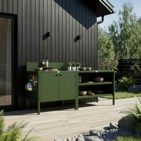 Speciale prijs UMAMI buitenkeuken module 1 + 2 incl. hoes, groen
