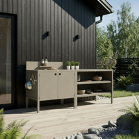 Speciale prijs UMAMI buitenkeuken module 1 + 2 inclusief hoes, beige