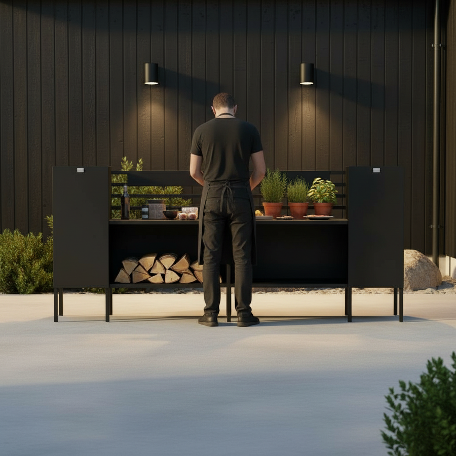 Kummin Buitenkeuken Duo – Pakket, zwart