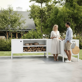 UMAMI buitenkeukenpakket, spoelmodule, hoekmodule, module 3, wit