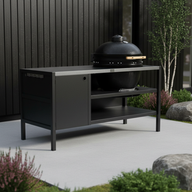 UMAMI Buitenkeuken Module 3 voor kamado + Kamado BONO Limited, zwart / roestvrij staal