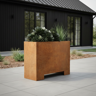 BOTANI bank en pot, zwart / corten
