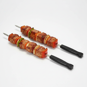 Grillspiesen 8-pack breed met tas