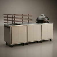Gastro buitenkeuken combinatie met 3 modules + Kamado SUMO Maxi