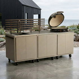 Gastro buitenkeuken combinatie met 3 modules + Kamado SUMO Maxi