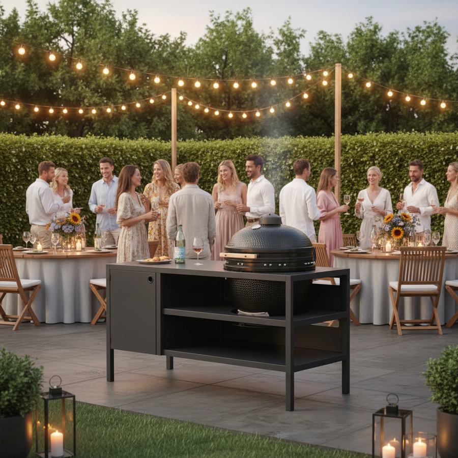 UMAMI Buitenkeuken Module 3 voor kamado + Kamado BONO Limited, zwart