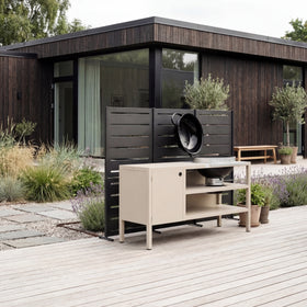 RAMA inkijkbescherming 3 secties hoog, zwart, L240 x D30 x H153 cm