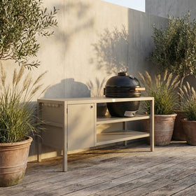 UMAMI Buitenkeuken Module 3 + zwarte kamado NORDIC FLAME, beige