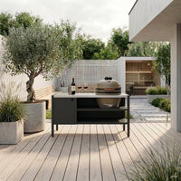 UMAMI Module 3, zwart / roestvrij staal + beige kamado NORDIC FLAME 