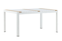 Togo eettafel 150*90 - wit / teak