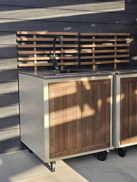 Gastro buitenkeuken wasmodule met ribrug