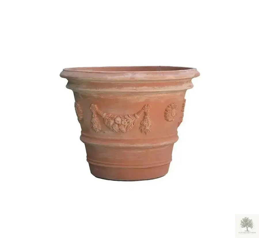 Grote Terracotta Pot - Impruneta Garland - 90 cm diameter - 75 cm hoogte 