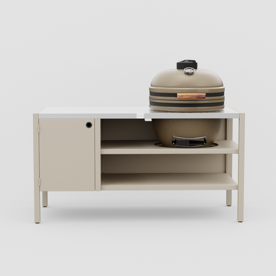 UMAMI Modul 3, beige / rostfri + beige kamado NORDIC FLAME