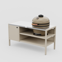 UMAMI Modul 3, beige / rostfri + beige kamado NORDIC FLAME