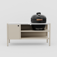 UMAMI Module 3, beige / roestvrij staal + zwarte kamado NORDIC FLAME 