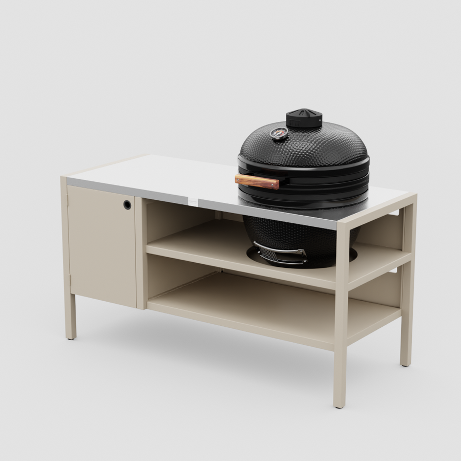 UMAMI Module 3, beige / roestvrij staal + zwarte kamado NORDIC FLAME 