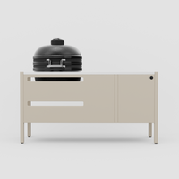 UMAMI Module 3, beige / roestvrij staal + zwarte kamado NORDIC FLAME 