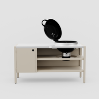 UMAMI module 3, beige / roestvrij staal + zwarte bolgrill NORDIC FLAME 